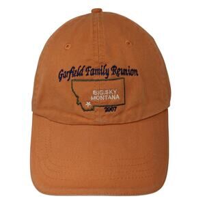 Garfield Family Reunion Big Sky Montana 2007 Baseball Cap Orange OS Headshots